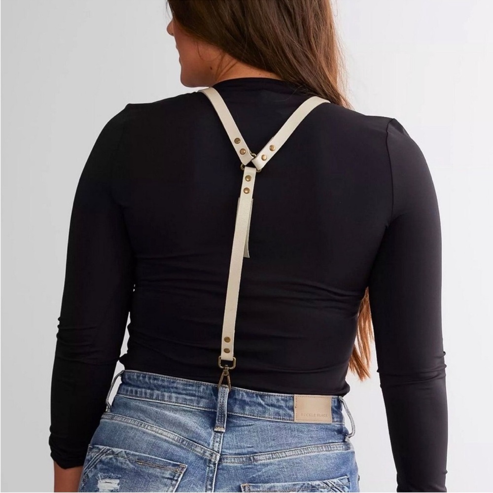 Free people hold me up leather‎ suspenders size XS/S - Picture 5 of 10